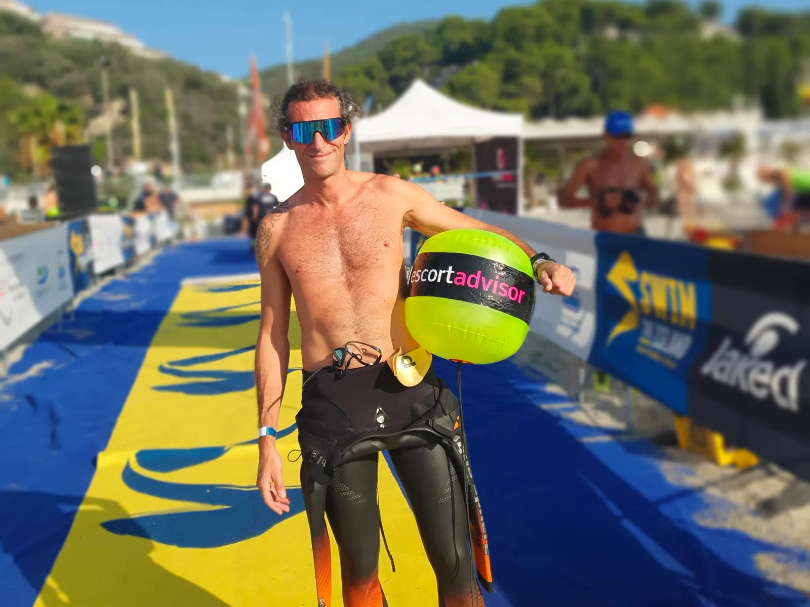 Francesco Anelli, nuotata in scioltezza allo Swim the Island