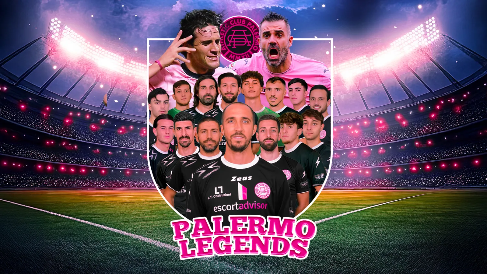 “Palermo Legends”: una notte nerorosa con grandi campioni e beneficenza allo Stadio Favazza
